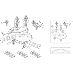 GLX 20-92 H2 - Oleo-Mac Ride On Mower Mowing Deck Diagram