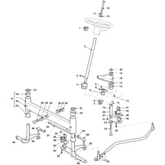 GLX 20-92 H2 - Oleo-Mac Ride On Mower Steering arm Diagram