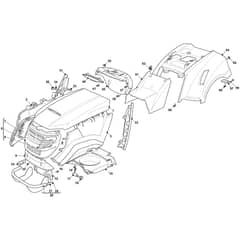 GLX 22-102 H2 - Oleo-Mac Ride On Mower Body Diagram