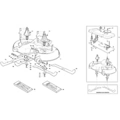 GLX 22-102 H2 - Oleo-Mac Ride On Mower Mowing Deck Diagram