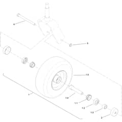 Toro GrandStand 91cm - 74540TE (405550000 - 412999999) Wheel, Tire and Bearing No. 130-4558