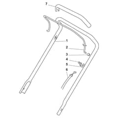 GRANNG-RDEN MULCH 50 - 2009-2010 - 291501023/GRN - Stiga Rotary Mower Handle Upper Part Diagram