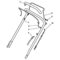 GRANNG-RDEN MULCH 50S - 2009-2010 - 291502023/GRN - Stiga Rotary Mower Handle Upper Part Diagram