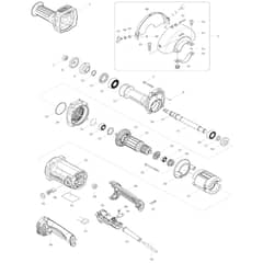Makita GS6000 - 150mm Straight Grinder - Power Tool Diagram