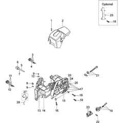 GS 350 C - Oleo-Mac Chainsaw Crankcase Diagram