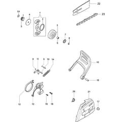 GS 35 C - Oleo-Mac Chainsaw Chain Cover Diagram