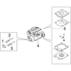 GS 371 - Oleo-Mac Chainsaw Carburettor Diagram