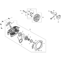 GS 451 - Oleo-Mac Chainsaw Starter Assy Diagram