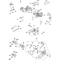GS 630 - Oleo-Mac Chainsaw Crankcase Diagram