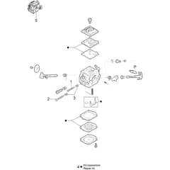 GS 650 - Oleo-Mac Chainsaw Carburettor HD-48A Diagram