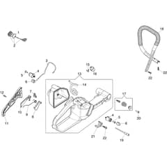 GS 651 - Oleo-Mac Chainsaw Handle Diagram
