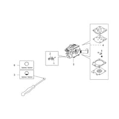 GST 250 - Oleo-Mac Chainsaw Carburettor WT-1163 Diagram