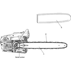 GST 360 - Oleo-Mac Chainsaw Guide Bar and Chain Diagram