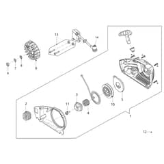 GSTH 240 - Oleo-Mac Chainsaw Starter Assy Diagram