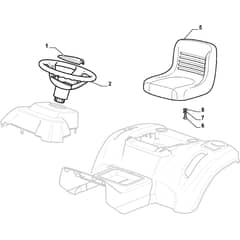 GT 38H - 2016-2020 - 2T2620247/AT6 - Atco Ride On Mower Seat Diagram