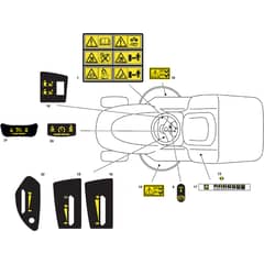 GT 40H Twin - 2018-2020 - 2T0980247/AT8 - Atco Ride On Mower Labels Diagram