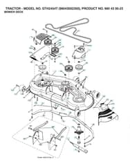 Husqvarna Gth2454 T - Mower Deck & Cutting Deck