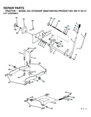 Husqvarna Gth250 Xp - Mower Lift & Deck Lift