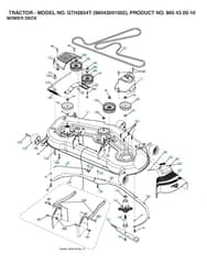 Husqvarna Gth2654 T - Mower Deck & Cutting Deck