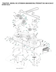 Husqvarna Gth26K54 - Mower Deck & Cutting Deck
