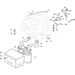 GTL 46HR Twin - 2017-2020 - 2T1945247/AT7 - Atco Ride On Mower Engine Diagram