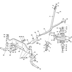 GTX 36H - 2022-2024 - 2T0785447/AT1 - Atco Ride On Mower Steering Diagram