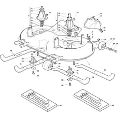 GTX 40H - 2022-2023 - 2T0950647/AT2 - Atco Ride On Mower Cutting Plate Diagram