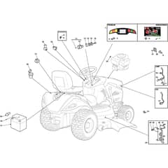 GTX 48HR 4WD - 2021 - 2T3025647/AT1 - Atco Ride On Mower Electrical Parts Diagram