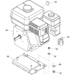 Belle Guardian 350 & 400 - Engine Assembly (Honda GX160)