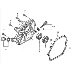 Belle Honda GX120 UT2 - Crankcase Cover