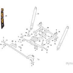 Gyro 500e - 2022-2025 - 2F7062505/ST1 - Stiga Zero Turn Mower Mower Deck Lift Diagram