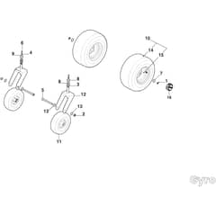 Gyro 700e - 2022-2025 - 2F7063605/ST1 - Stiga Zero Turn Mower Wheel Diagram