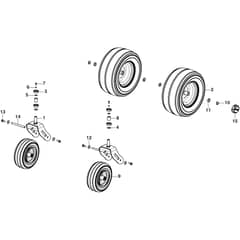 Gyro 900e - 2023 - 2F7064705/ST1 - Stiga Zero Turn Mower Wheel Diagram