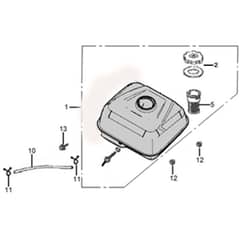 Cobra H210C - Engine HSD21200000 Fuel Tank Diagram