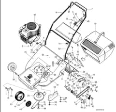 Hayter Harrier 2 19 - 216 (216-79136 - 216-80300) - Mainframe Assembly