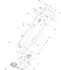 Hayter Harrier 41 Autodrive VS B&S - 375A (400000000 - 401999999) - Handlebar - Controls