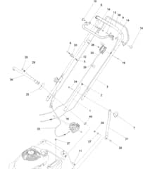 Hayter Harrier 41 Pro Autodrive FS - 379A (402186669 - 999999999) - Handlebar - Controls