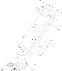 Hayter Harrier 41 Push - 374A (409108957 - 999999999) - Handlebar - Controls