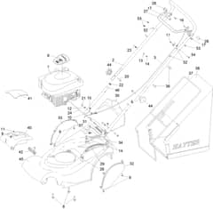 Hayter Harrier 41 Push - 410H (410H313000001 - 410H313999999) - Upper Mainframe