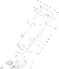Hayter Harrier 41 Push B&S - 374A (407000000 - 410999999) - Handlebar - Controls