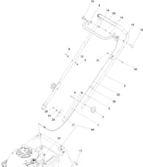 Hayter Harrier 41 Push B&S - 374A (406000000 - 406999999) - Handlebar - Controls