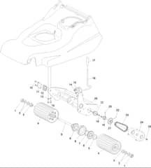 Hayter Harrier 48 AD - 490H (315000001 - 315001900) - Rear Roller Frame