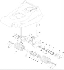 Hayter Harrier 48 AD VS - 491J (316000101 - 316999999) - Rear Roller Mainframe