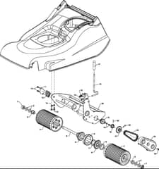 Hayter Harrier 48 BBC AD - 493F (310000001 - 312999999) - Rear Roller Frame