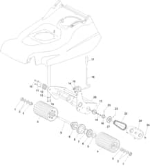 Hayter Harrier 48 BBC AD - 493H (316000001 - 316999999) - Rear Roller Mainframe
