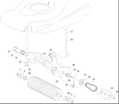 Hayter Harrier 48 Pro - 496H (496H316000101 - 496H316999999) - Rear Roller Frame