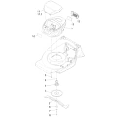Hayter Harrier Harrier 56 - 577A (414000000 - 418999999) Motor and Blade Assy