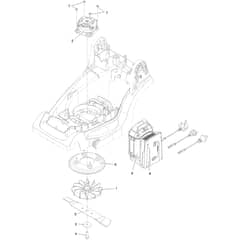 Hayter Hawk Hawk 36 - 543A (322000001 - 322000310) Motor and Blade Assy