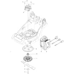 Hayter Hawk Hawk 36 - 543A (325000001 - 325000100) Motor and Blade Assy
