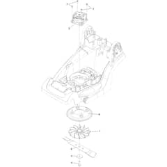 Hayter Hawk Hawk 36 - 553A (322000001 - 322001780) Motor and Blade Assy